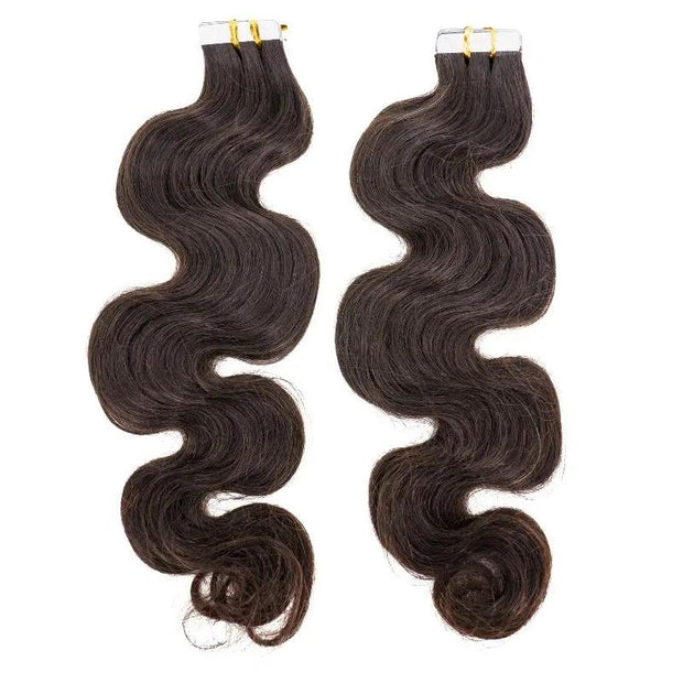 Raw Body Wave 100% Human Hair Tape In Extensions Private Label