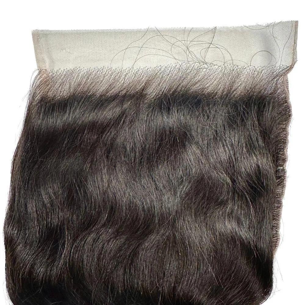 Body Wave 7x7 HD lace human hair closure from THE HAIR PUSHER PREMIUM LUXE HAIR, featuring natural wave pattern and lace front for seamless styling.