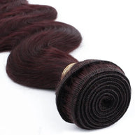 Burgundy Body Wave 100% Human Hair Bundles Private Label