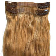 Honey Blonde Seamless Clip-In 100% Human Hair Extensions The Hair Pusher