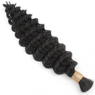 Deep Wave Bulk 100% Human Braiding Hair Private Label