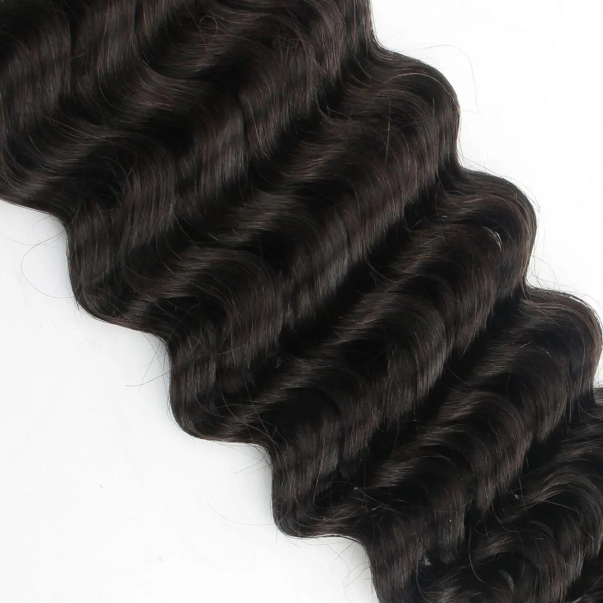 Deep Wave bulk human braiding hair by THE HAIR PUSHER PREMIUM LUXE HAIR, 16, 20, or 24 inches, natural 1B color.
