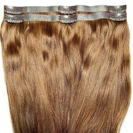Medium Brown Seamless Clip-In 100% Human Hair Extensions The Hair Pusher