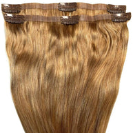 Honey Blonde Seamless Clip-In 100% Human Hair Extensions The Hair Pusher