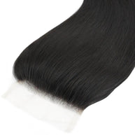 Brazilian Silky Straight 4x4 Transparent Lace Human Hair Closure Private Label
