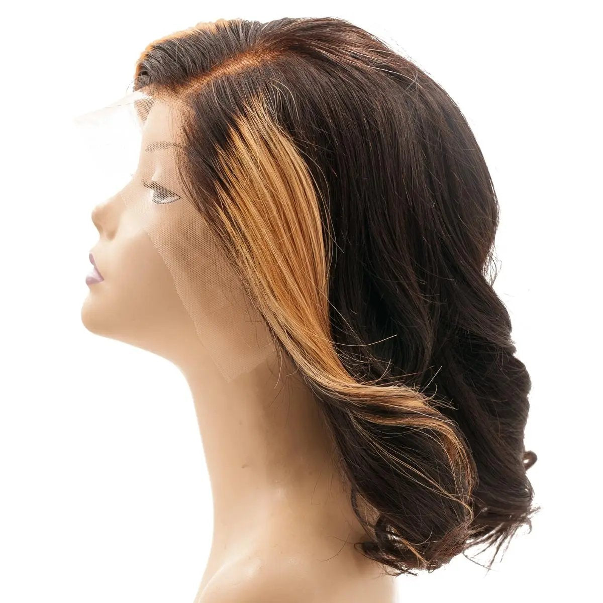 Honeycomb 13x4 Transparent Lace Front 100% Human Hair Bob Wig Private Label