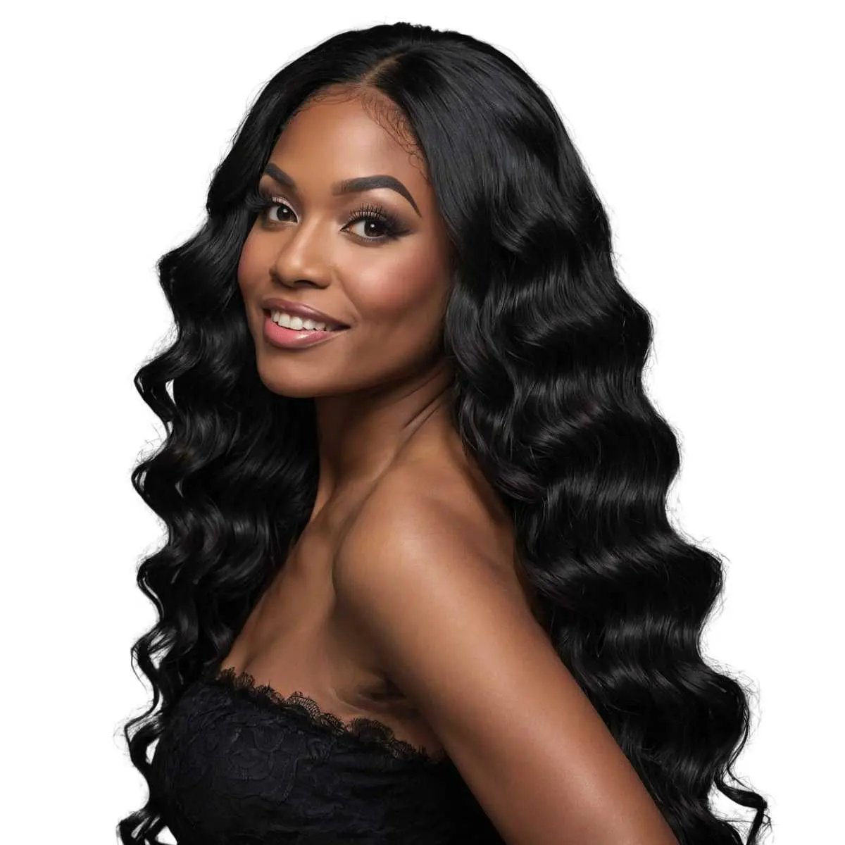 Jet Black Body Wave 100% Human Hair Bundles Private Label