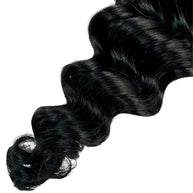 Jet Black Deep Wave Bulk 100% Human Braiding Hair Private Label