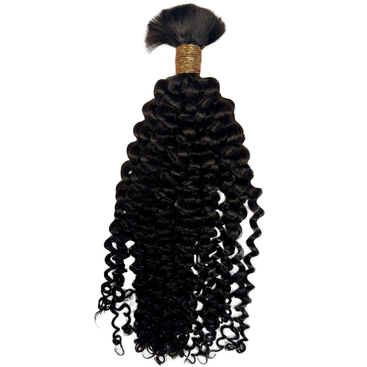 Kinky Curly Bulk 100% Human Braiding Hair Private Label