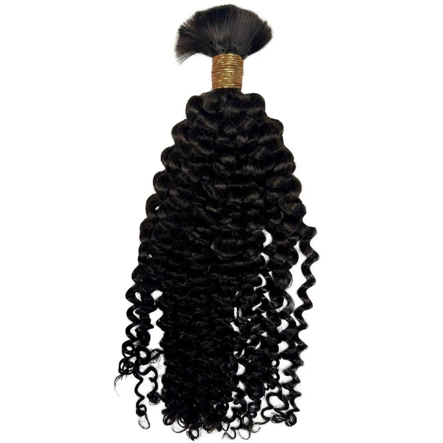 Kinky Curly Bulk 100% Human Braiding Hair Private Label