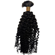 Kinky Curly Bulk 100% Human Braiding Hair Private Label
