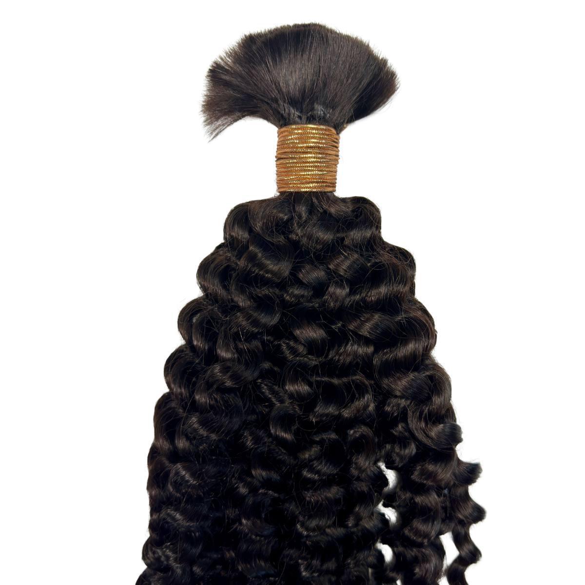 Kinky Curly Bulk 100% Human Braiding Hair Private Label