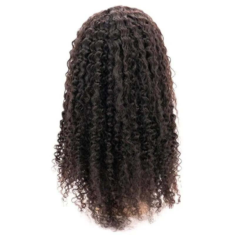 Kinky Curly 4x4 Transparent Lace 100% Human Hair Closure Wig Private Label