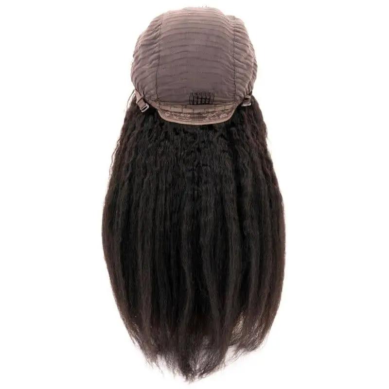 Kinky Straight 4x4 Transparent Lace 100% Human Hair Closure Wig Private Label
