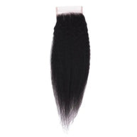 Kinky Straight 4x4 Transparent Lace Human Hair Closure Private Label
