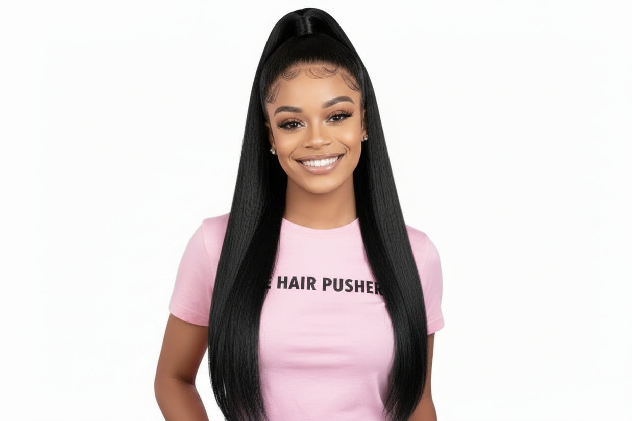 Kinky Straight 100% Human Hair Bundles The Hair Pusher