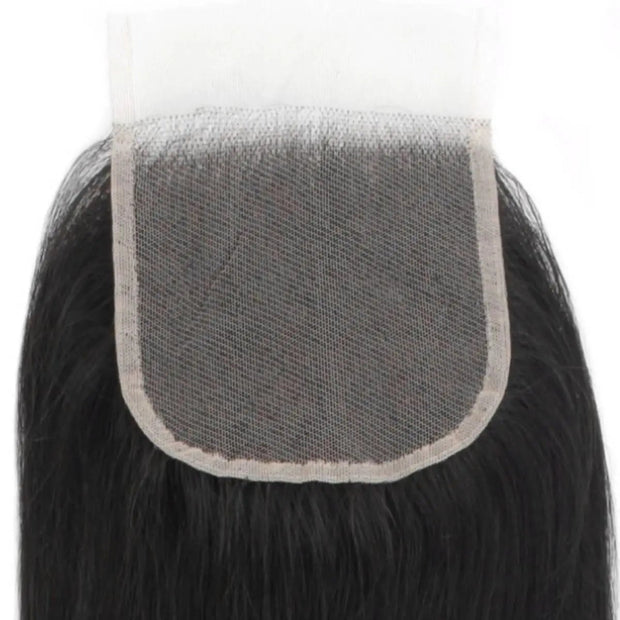 Brazilian Silky Straight 4x4 Transparent Lace Human Hair Closure Private Label
