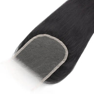 Brazilian Silky Straight 4x4 Transparent Lace Human Hair Closure Private Label